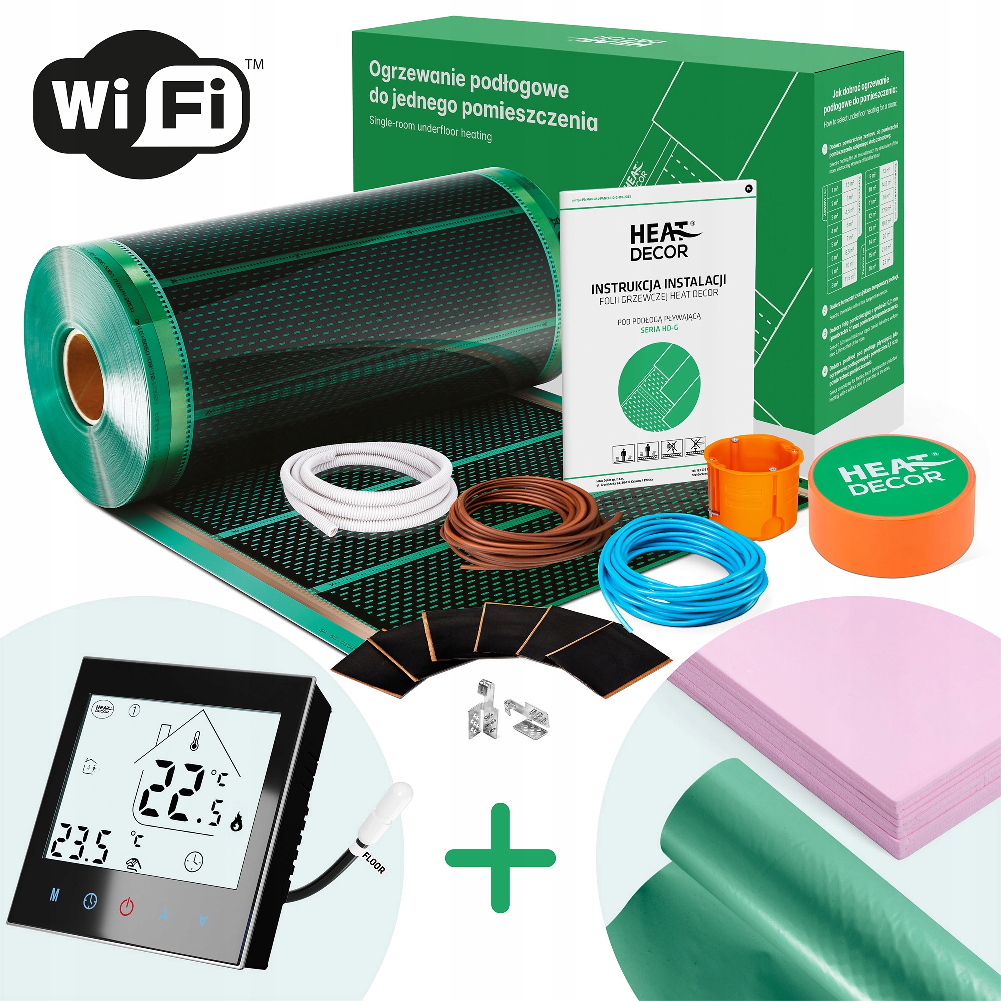 Vykurovacia fólia pre HD-G laminované panely 140W/m² pre miestnosť 25m²